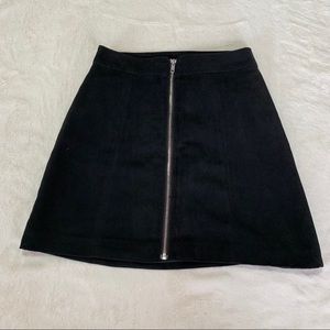 H&M Divided Black Faux Suede Skirt